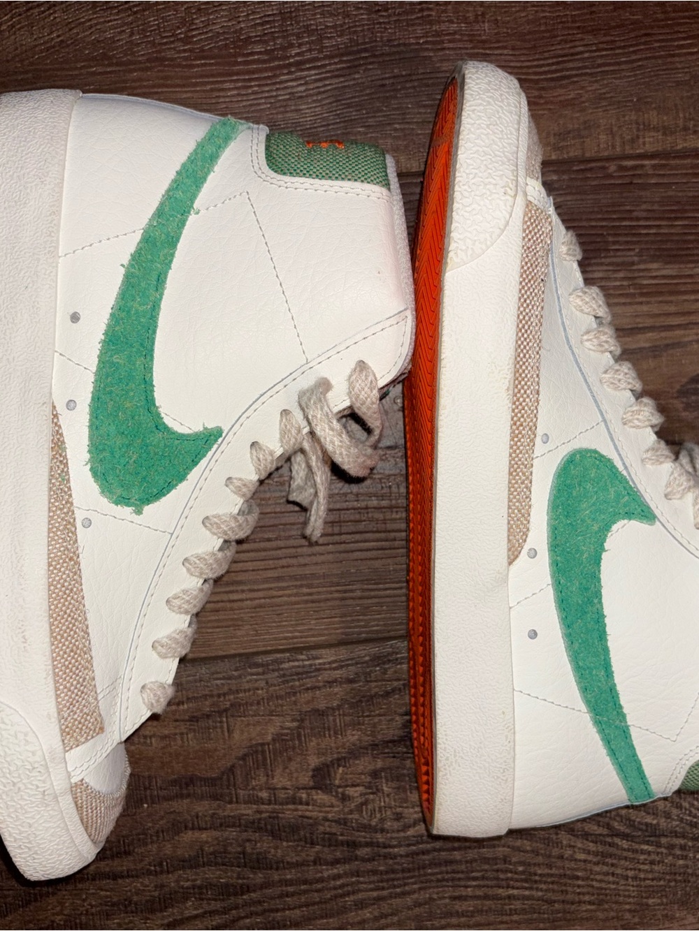 Nike Blazer Mid '77 Vintage Sail Stadium Green FD0759-133 GS Size 6.5Y Woman’s 8 - Picture 5 of 8